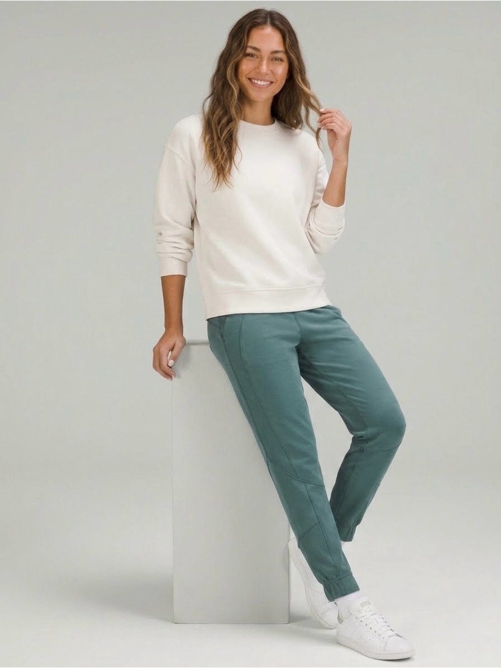 Lululemon Softstreme Ribbed High-Rise Pull-On Jogger Pant, Green Jasper, Size 0